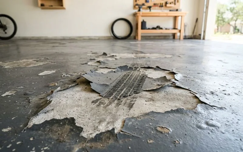 Before — peeling DIY epoxy