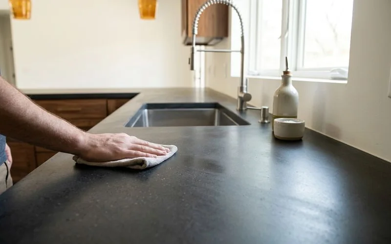 Wipe-clean stain resistance
