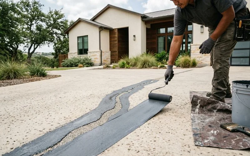 Elastomeric crack-bridging membrane install