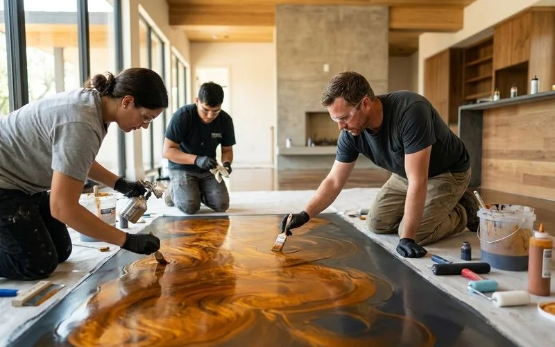 Pigment dispersion during install