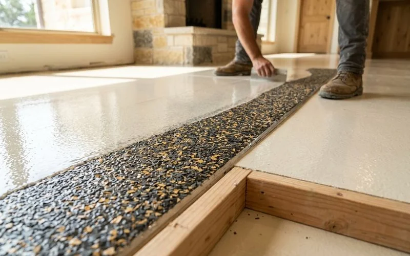 Polyaspartic over flake epoxy system