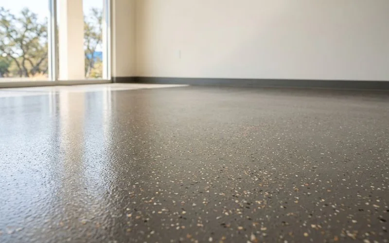 Polyaspartic floor ready next morning