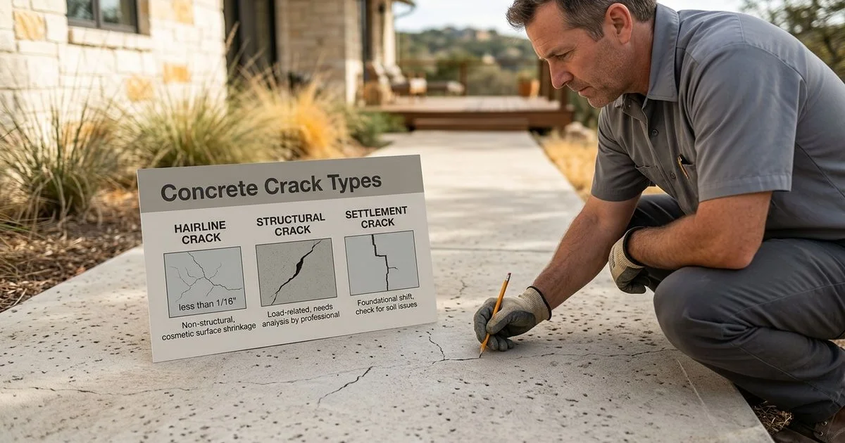 Concrete crack types — hairline vs structural