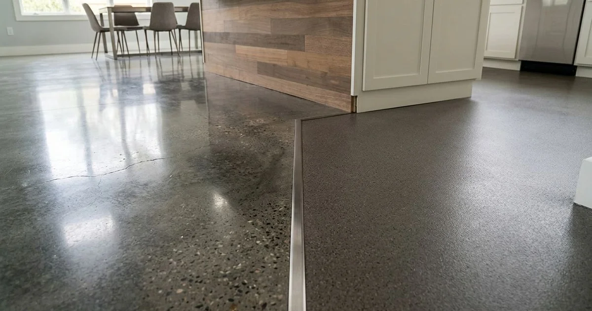 Epoxy versus polished concrete interior floor comparison