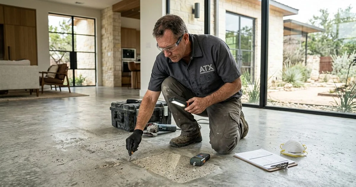 Evaluation of existing slab for polishing