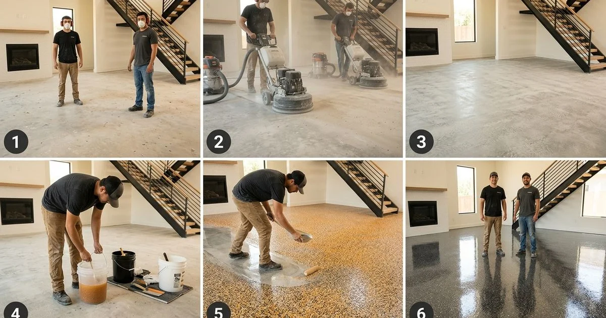 Multi-day epoxy floor installation timeline