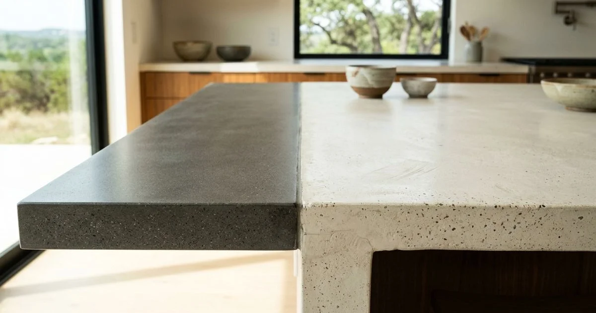 Precast vs cast-in-place countertop comparison