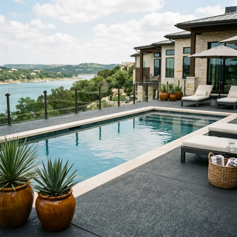 After — cool-deck spray texture, heat-reflective and slip-resistant