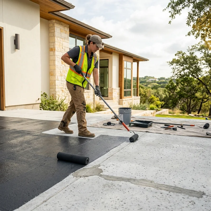 Elastomeric crack-bridging membrane install