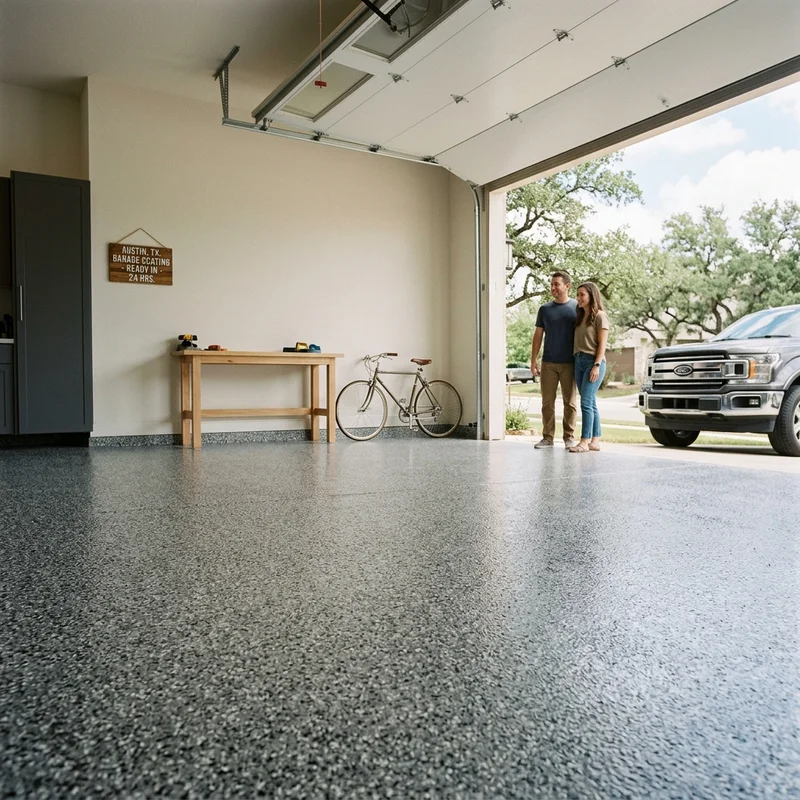 Finished polyaspartic floor — fast turnaround