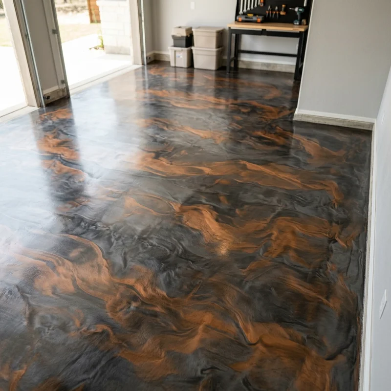 Metallic Epoxy Floors detail