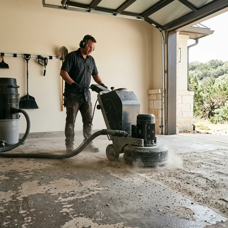 Coating Removal & Concrete Grinding detail
